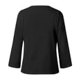 thumbnail image 6 of Gibobby Womens Button Up Shirts V Neck Rolled Up Long Sleeve Tops Elegant Dressy Blouses Business Casual Outfits(Black,XL), 6 of 6