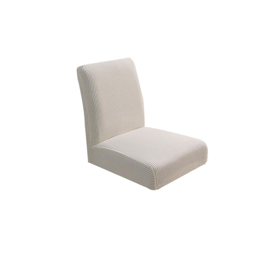 Elastic Low-back Dining Chair Seat Cover Bar Stool Slipcover for Salon Pub 