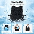 thumbnail image 6 of Ice Cooling Vest, Cooling Safety Vest with 4 Ice Packs, Adult Mesh Volunteer Activity Vest Reflective Ice Vest for Men, Women Hot Weather Working with Pockets, Black One Size, 6 of 8