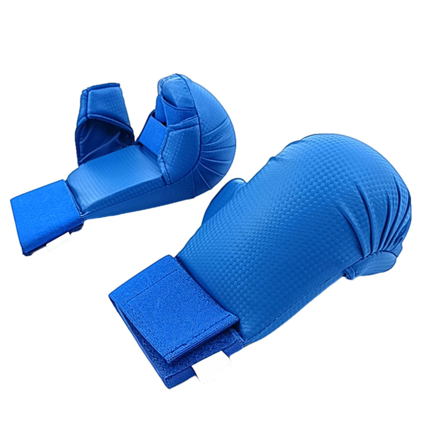 harayaa Boxing Gloves Karate Gloves Leather Lightweight Breathable Mma Gloves Kickboxing blue L