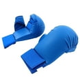 thumbnail image 4 of Guantes de karate, guantes de MMA, protectores de cuero, guantes ligeros de artes marciales mixtas, guantes de boxeo. azul m, 4 of 8