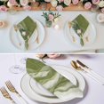 thumbnail image 2 of Sage Green Ombre Cloth Napkins, Modern Moire Abstract Art Luxury Washable and Reusable Dinner Napkins Set of 8, Table Napkin for Kitchen Party Birthday Wedding Hotel Housewarming 20"x20", 2 of 8