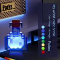 thumbnail image 3 of EIGTHTAIL Minecraft  LED Night Light  Glowing  Ore & Color-Changing Potion Bottle with Torch Replica  Gaming Room Decor  Officially Licensed Gift for Fans, 3 of 9