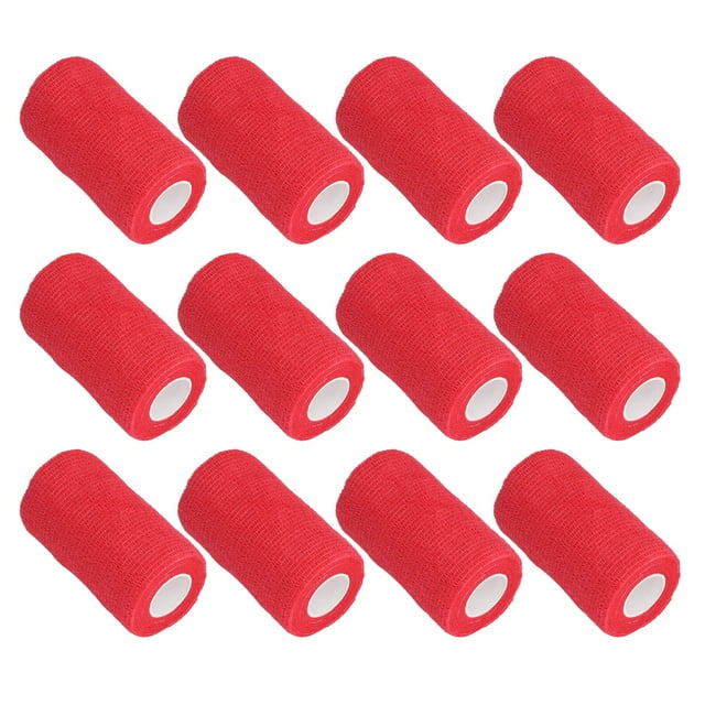 12Pcs Bandage Wrap Elastic Self Adhesive for Pets Dogs Horses Cats Nonwovens 10cm