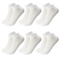 thumbnail image 1 of Calcetines tobilleros transpirables para hombre y mujer, calcetín de algodón de alta calidad, elástico, Color sólido, talla grande europea 38-46, 6 pares, 1 of 5