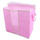 thumbnail image 5 of Bolsa de almacenamiento plegable para colchas y ropa, para mantas, juguetes, organizador debajo de la cama a prueba de polvo, color rosa, 5 of 8
