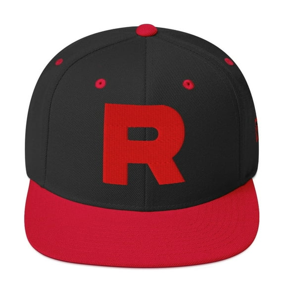 Team Rocket Snapback Hat (Black/ Red)