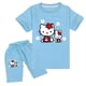 thumbnail image 2 of Traje de Hello Kitty para niños, Top con estampado de dibujos animados bonitos para niñas + Pantalones cortos, conjunto de dos piezas, camiseta de manga corta para niños + Pantalones deportivos para n, 2 of 5