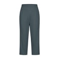 thumbnail image 4 of Stamzod Yoga Leggings with Pockets for Women High Waisted Slim Fit Stretchy Capri Leggings 2026 Workout Capris Gray-1 XL, 4 of 7