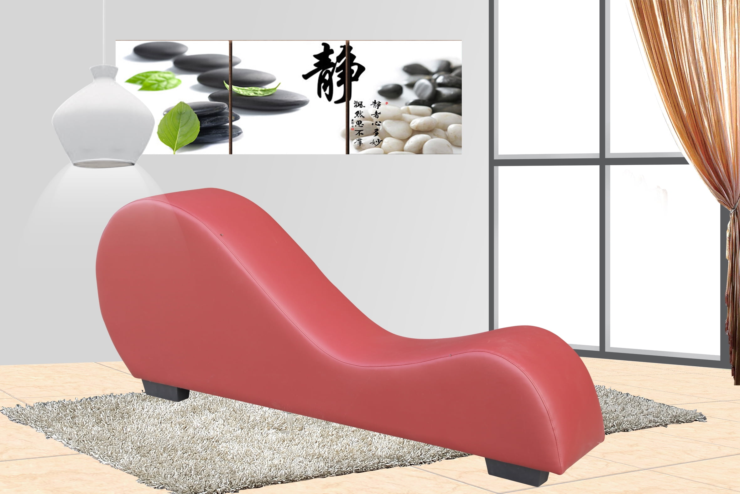 Faux Leather Yoga Stretch Relaxation Chaise