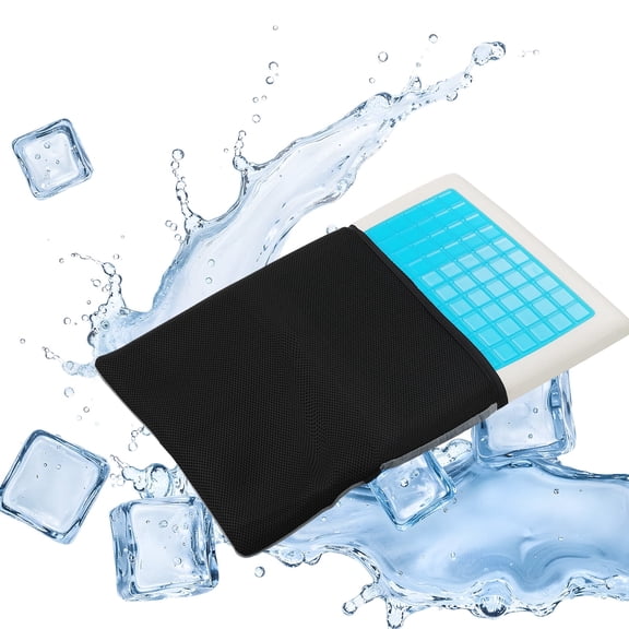 Wheelchair Seat Cushions Cooling, Mobility Scooter,Cushions Ergonomic Seat Cushion, Waterproof Silk Fabric, Memory Foam Cooling Gel Office Chair Cushion for Hip Support, Relieve Sciatica