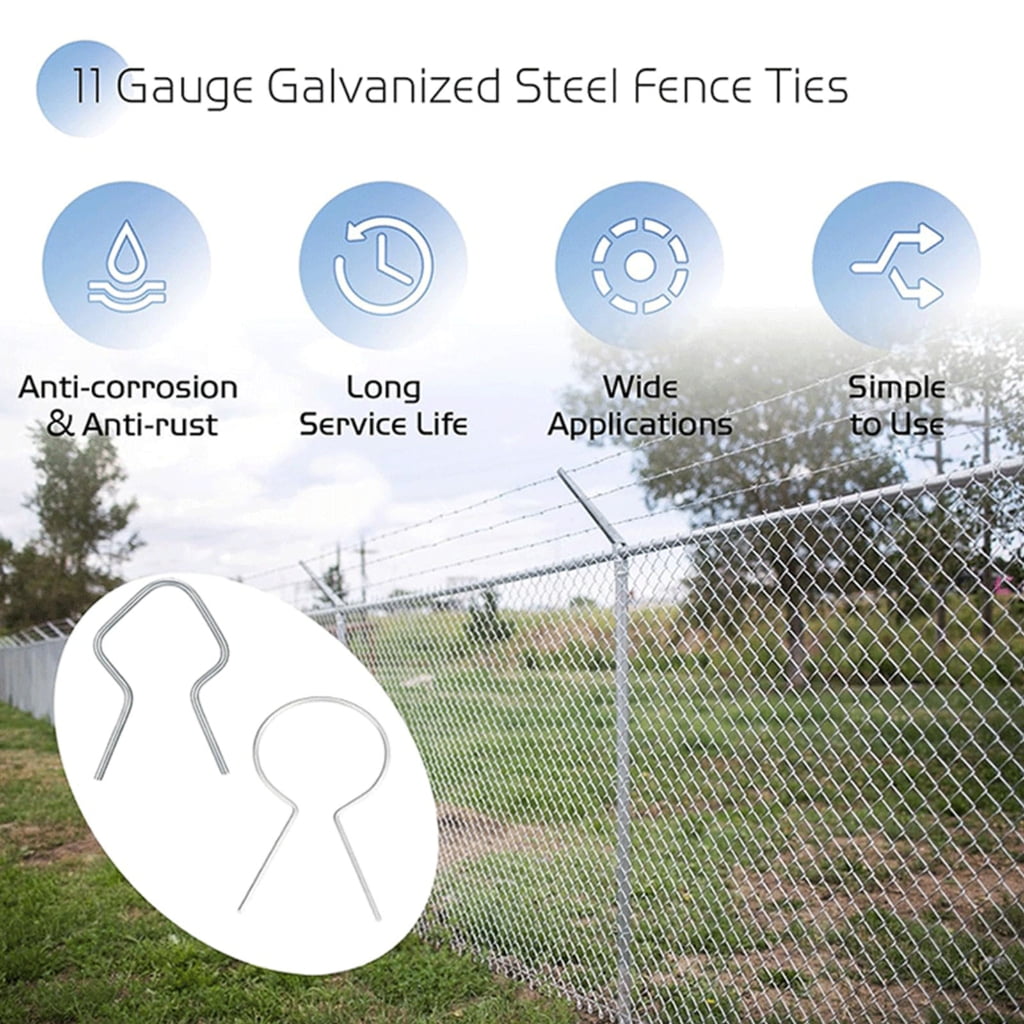 KCAHPAN 100Pieces Portable Chain Link Fence Tie Crafted From Sturdy Metal  Materials - Walmart.com