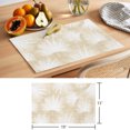 thumbnail image 6 of Cream Palm Leaves Coastal Placemats Set of 4 Summer Tropical Botanical Boho Place Mats Indoor Wipeable Table Mats Washable Cloth Dining Table Placemats for Kitchen Holiday Party Home Decor 13x19 Inch, 6 of 9