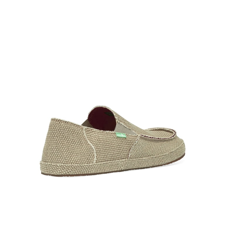 Sanuk Rounder Tan Heavy Canvas Slip On Rounded Closed Toe  display picture 1