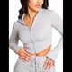thumbnail image 1 of Sudadera con Capucha y Cremallera para Mujer, Chaqueta Tipo Cárdigan Corto, Sudadera con Capucha, Top Informal de Larga. Gris XL, 1 of 10