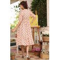 thumbnail image 4 of Peach Pure Cotton Floral Printed Tiered Dress, 4 of 8