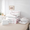 thumbnail image 5 of Homewish Japanese Cherry Blossoms Bedding Comforter Set 7-Piece, Pink Flower Floral King Bedding Sets, Teens Kids Girls Women Reversible Bed Sheets, Lightweight Room Decor, 5 of 7
