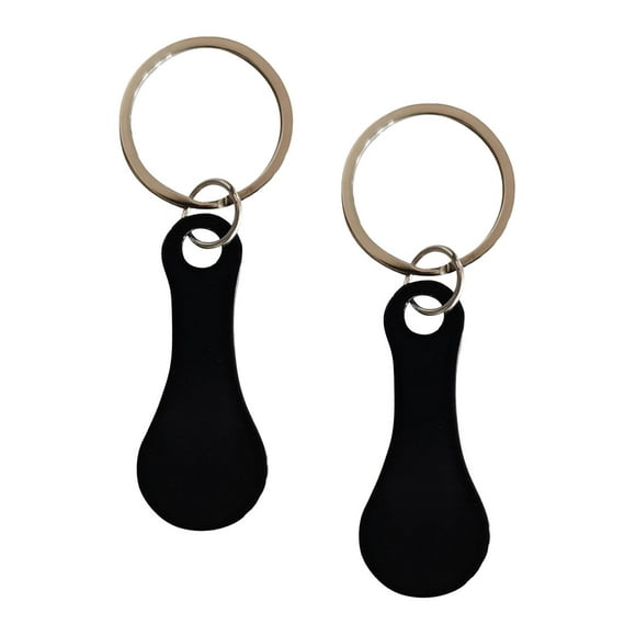 Shopping Trolley Tokens Coin Holder Collection Lightweight Necklace Keychain 2 Pieces