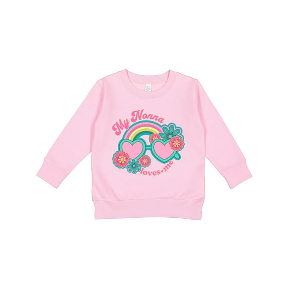 Inktastic Nonna Loves Me Girls Granddaughter Rainbow Toddler Sweatshirt