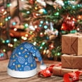 thumbnail image 6 of KLL Christmas Hats for Adults Plush Tennis Print Santa Hat Xmas Fluffy Santa Claus Hat for Women Men, 6 of 6