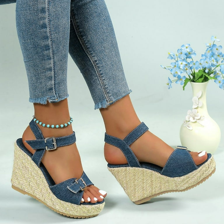 Girls store denim sandals