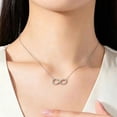 thumbnail image 6 of SFTING Necklace for Woman 925 Sterling Silver Infinity Intertwined Pendant 5A CZ Adjustable Chain Anniversary Birthday Gift for Her, 6 of 6