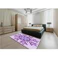 thumbnail image 5 of Ahgly Company Machine Washable Indoor Rectangle Transitional Blossom Pink Area Rugs, 7' x 10', 5 of 7