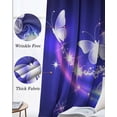 thumbnail image 3 of Purple Butterflies Blackout Curtains for Bedroom Living Room Darkening Curtains 63 Inches Long Modern Abstract Fantasy Gradient Window Curtain 2 Panels Set Window Treatment Grommet Drapes 42"x63", 3 of 9