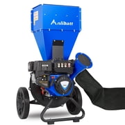 7.5 HP 224cc Wood Chipper Gas Powered Shredder 2 in 1 Multi-Function Heavy Duty 3 inch Max Wood Diameter Capacity with Collection Bag