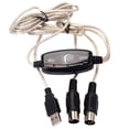 thumbnail image 1 of Convertidor De Interfaz MIDI De / Salida USB PC A Adaptador De De Música Negro CUTICAT Cable de interfaz USB a MIDI, 1 of 8