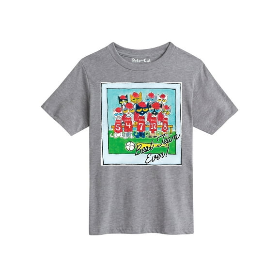 Pete The Cat - Best Team Ever Multi - Youth Short Sleeve Graphic T-Shirt