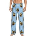 thumbnail image 2 of Kdxio German Shepherd Puppy Print Men's Sleep Pajama Pant Lounge Pants with Pockets, 2 of 8
