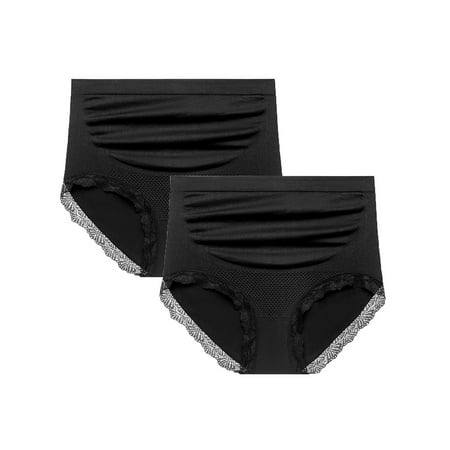 

Xmarks 2 Pieces Maternity High Waist Pregnancy Panties Over Bump Seamless Support Maternity Underwear for Women