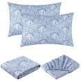 thumbnail image 3 of Mellanni 4-Piece Iconic Full Bedsheet Set - Microfiber, 16" Deep Pocket, Cooling, Wrinkle, Fade, Stain Resistant, Paisley Blue, 3 of 7
