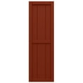 thumbnail image 5 of Ekena Millwork 21 1/2"W x 65"H True Fit PVC, Four Board Framed Board-n-Batten Shutters, Pepper Red (Per Pair - Hardware Not Included), 5 of 8