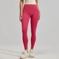 thumbnail image 5 of COMVALUE No Front Seam Leggings for Women Inseam, High Waisted Buttery Soft Yoga Pants Hot Pink XXL, 5 of 9