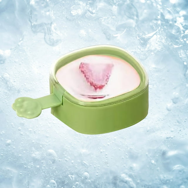SDNall Round Ice Cube Mold for Small Ice Maker, Easy-Release Ice Cube Tray with Cover, Compact Household Ice Box for Coffee Cola Milk Tea, Space Saving Design