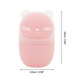 thumbnail image 2 of Unique Bargains 1 Pc Portable Bears with Cover Makeup Sponge Holder for Travel Pink Silicone Plastic, 2 of 6