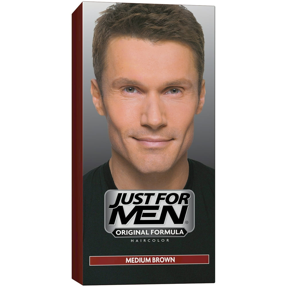 Just For Men Shampoo-In Hair Color Medium Brown, 1 Application, Pack of