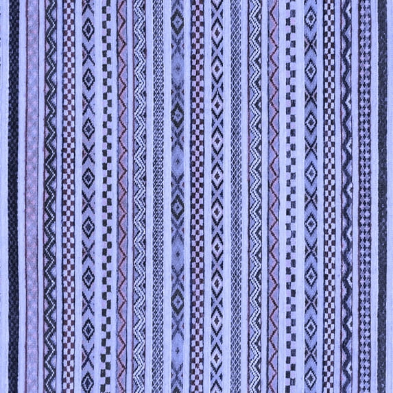 Ahgly Company Machine Washable Indoor Square Abstract Blue Modern Area Rugs, 8' Square