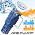 thumbnail image 5 of 40oz Tumbler with Handle and Straw, Vacuum Insulated Stainless Steel Travel Mug, Fits Car Cup Holder, Liquid & Marble Print, 5 of 6