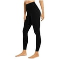 thumbnail image 3 of BiZtdJrK Solid Yoga Leggings for Women Tummy Control Butt Lifting Workout Gym Pants Seamless Stretch High Waisted Leggings on sale clearance 2025 Black M, 3 of 10