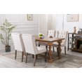 thumbnail image 6 of Luxury Velvet Dining Chairs Wingback Tufted Accent Chair with High Backrest Wood Leg Comfortable Armless Side Chair(Beige,Set of 2), 6 of 8