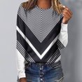thumbnail image 2 of Pompotops Hauts Amples à Col Rond pour Femmes T-Shirts Imprimés Décontractés Blouse à Manches Longues en Solde, 2 of 5