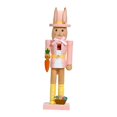 thumbnail image 1 of Decoración de Pascua Conejo Cascanueces Centro de mesa moderno Figura de conejito para Amarillo rosa, 1 of 9