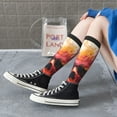 thumbnail image 3 of Lsque Abstract Colorful Skull Art Printed Crew Socks Men's Women's LightWeight Thin Casual Calf Socks ,Knee High Socks,Cotton Socks, 3 of 9