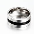 thumbnail image 2 of AYYUFE Women Men Simple Wedding Engagement Stainless Steel Finger Ring Band Jewelry Stainless Steel Purple, 2 of 5