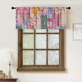 thumbnail image 2 of Flower Daisy Window Valance for Kitchen,Rustic Retro Blue Teal Floral Farmhouse Spring Butterfly Plant Farm Window Treatment for Bedroom Living Room 1 Piece,54x18 Inch, 2 of 4