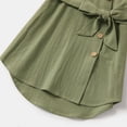 thumbnail image 6 of PatPat Family Matching Dresses Green Toddler Girl 2T 100% Cotton Solid Flutter-sleeve Matching Green/Pink/Army green Midi Dress, Girl Dresses, 6 of 9