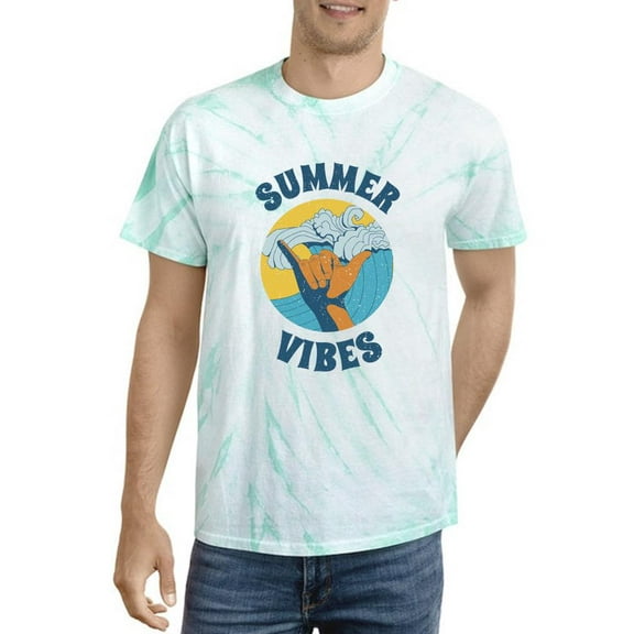 Sumer Vibes W Shaka Hand Tie Dye Cyclone Men -Smartprints Designs, Male Medium